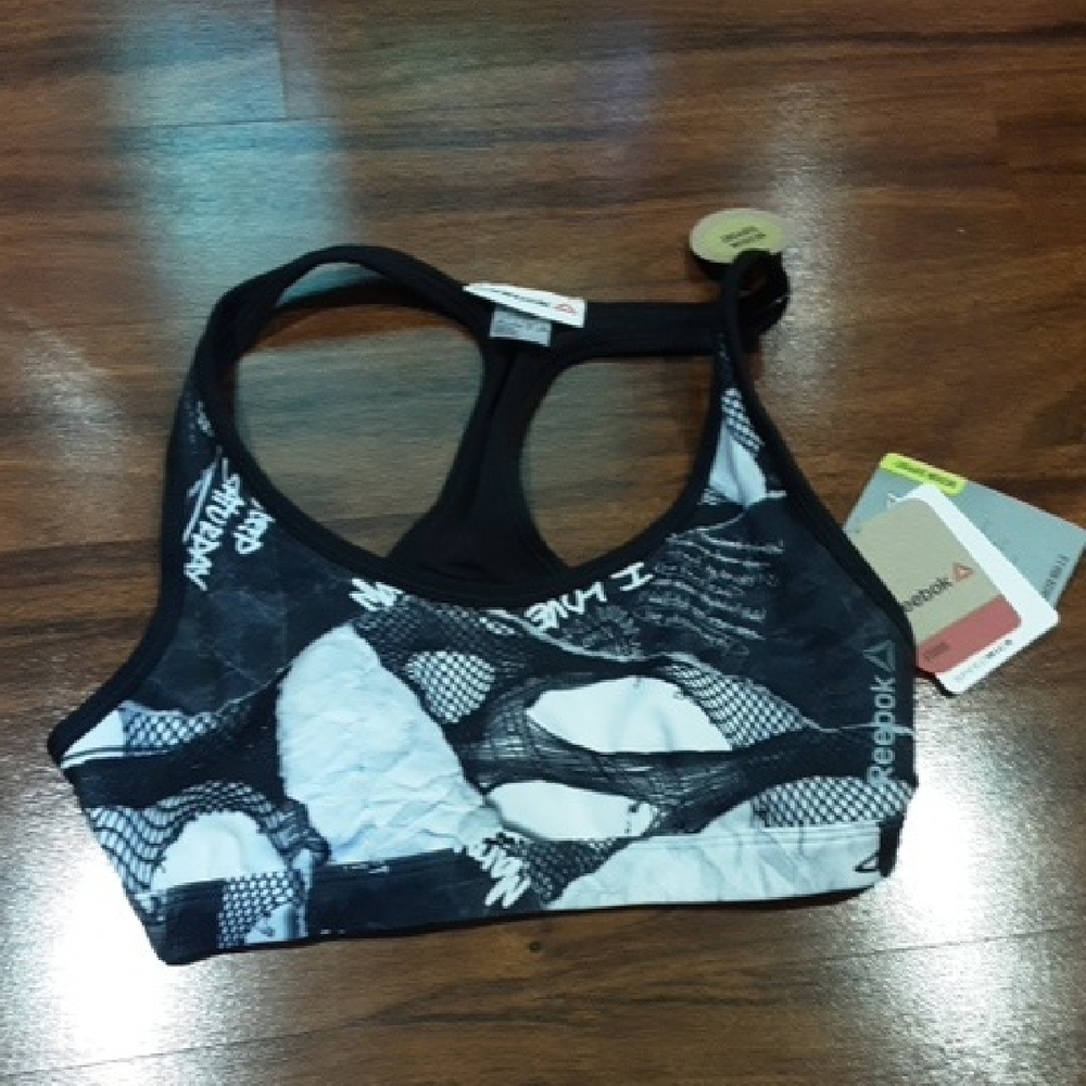 Reebok Monochrome Graphic Sports Bra